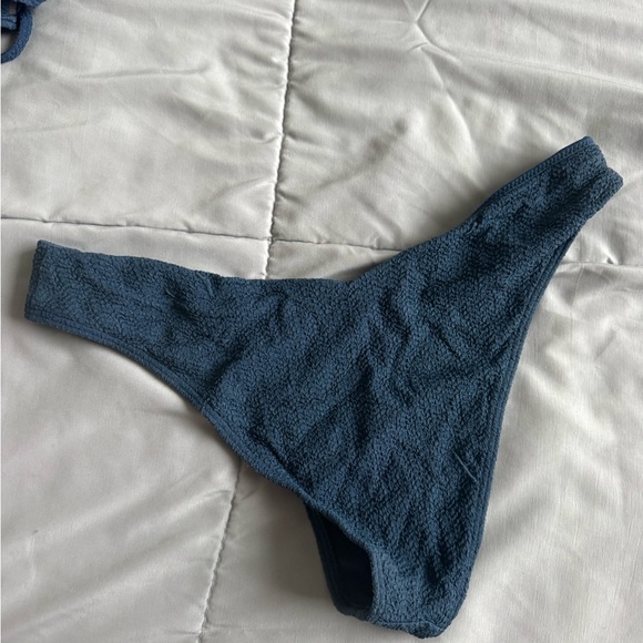 Abercrombie & Fitch Blue High Leg Bikini Bottom - Picture 2 of 3